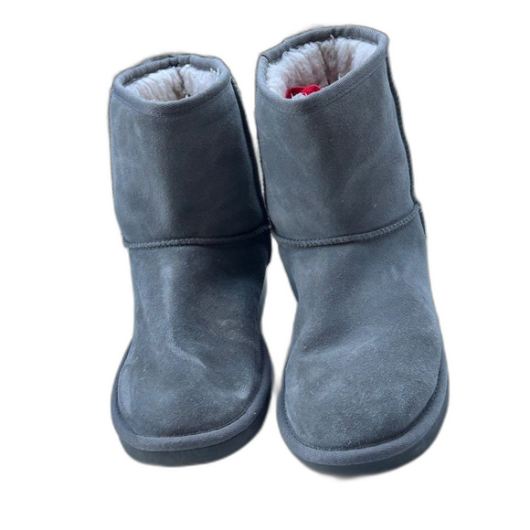 UGG Koolabura Childrens Size 4 Girls Grey Boot Booties Slip On Cozy Shoes Fall - Picture 6 of 10